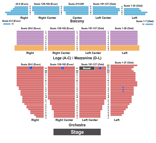 Orpheum Theatre Hadestown Seating Chart